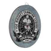 ホッケーパーソナライズされたプレーヤーアイスリンクチームアスリート ダーツボード (正面左)