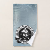 ホッケーパーソナライズされたプレーヤーアイスリンクチームアスリート バスタオルセット (ハンドタオル)