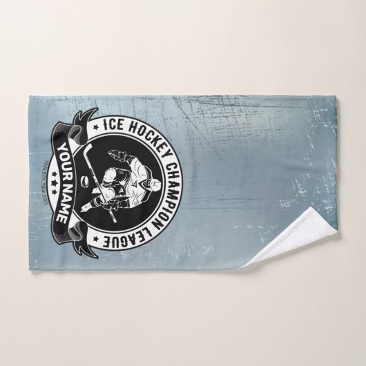 ホッケーパーソナライズされたプレーヤーアイスリンクチームアスリート バスタオルセット (ハンドタオル)