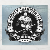 ホッケーパーソナライズされたプレーヤーアイスリンクチームアスリート ビールラベル (シングルラベル)