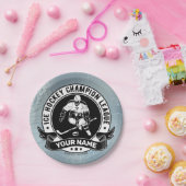 ホッケーパーソナライズされたプレーヤーアイスリンクチームアスリート ペーパープレート (パーティー)