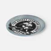 ホッケーパーソナライズされたプレーヤーアイスリンクチームアスリート ペーパープレート (アングル)