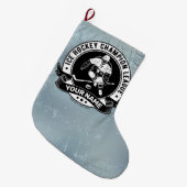 ホッケーパーソナライズされたプレーヤーアイスリンクチームアスリート ラージクリスマスストッキング (正面 (吊り時))