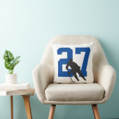 ホッケーパーソナライズされたプレーヤーナンバールームデコール クッション (椅子)