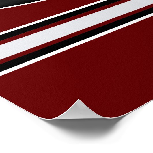 ホッケーパーソナライズされたプレーヤーポスター、任意の色 ポスター (角)