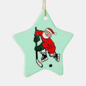 ホッケーパーソナライズされたホリデーギフト セラミックオーナメント (右)