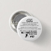 ホッケーパーソナライズされたボタンNO.1ファン 缶バッジ (正面&裏面)