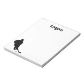 ホッケーパーソナライズされたメモ帳 ノートパッド (回転)