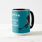 ホッケーパーソナライズされたユーモアのマグカップ マグカップ (正面右)