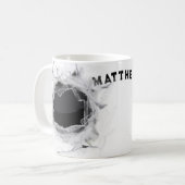 ホッケーパーソナライズされた収集可能 コーヒーマグカップ (正面左)