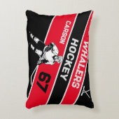 ホッケーパーソナライズされた枕 アクセントクッション (正面(垂直))