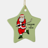 ホッケーパーソナライズされた選手 セラミックオーナメント (右)