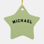 ホッケーパーソナライズされた選手 セラミックオーナメント (裏面)