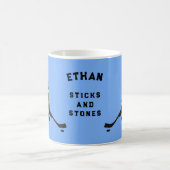 ホッケーパーソナライズされた コーヒーマグカップ (中央)