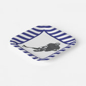 ホッケーパーティーブルー ペーパープレート (傾斜あり)