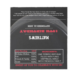 ホッケーパーティー好きチョコレートキャンディーラッパー ノートパッド