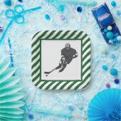 ホッケーパーティー緑 ペーパープレート (パーティー)