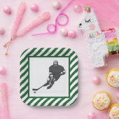 ホッケーパーティー緑 ペーパープレート (パーティー)