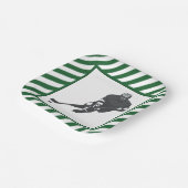 ホッケーパーティー緑 ペーパープレート (傾斜あり)