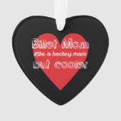 ホッケービレットのお母さんホッケーママが好きクールだ オーナメント (裏面)