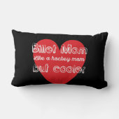 ホッケービレットのお母さんホッケーママが好きクールだ ランバークッション (裏面)