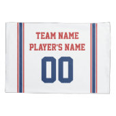 ホッケーピローケーパーソナライズされたス&ロゴ/写真 枕カバー (裏面)