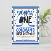 ホッケーファースト誕生日招待状 招待状 (スタンド正面)