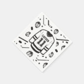 ホッケーブラックとホワイト11誕生日 スタンダードカクテルナプキン (角)