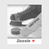 ホッケーブラックスケーパーソナライズされたツ シール (シート)