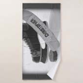 ホッケーブラックスケーパーソナライズされたツ バスタオル (バスタオル)