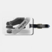 ホッケーブラックスケーパーソナライズされたツ ラゲッジタグ (裏面横)