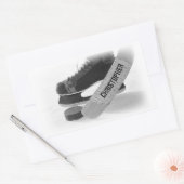 ホッケーブラックスケーパーソナライズされたツ 長方形シール (封筒)