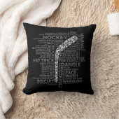 ホッケープレイヤーとスラング クッション (ブランケット)