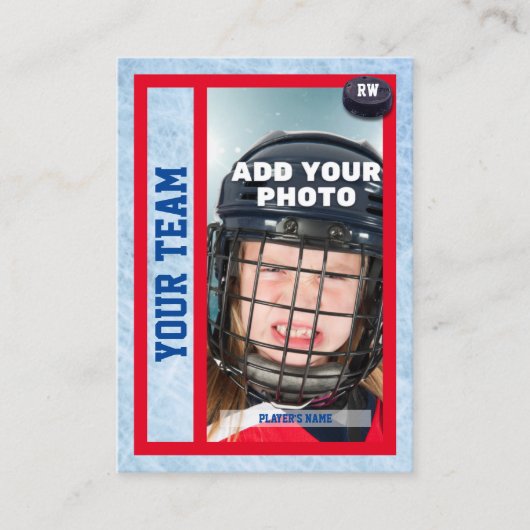 ホッケープレイヤーのトレーディングカード土産 コーリングカード (正面)