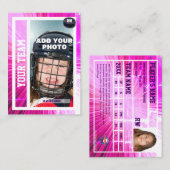 ホッケープレイヤーのトレーディングカード土産 |ピンクレイ コーリングカード (正面/裏面)