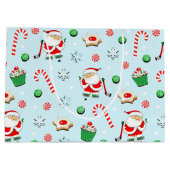 ホッケープレイヤークリスマスホリデー ラージペーパーバッグ (裏面)