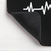 ホッケープレイヤーハートビートアイスホッケーギフト マウスパッド (コーナー)