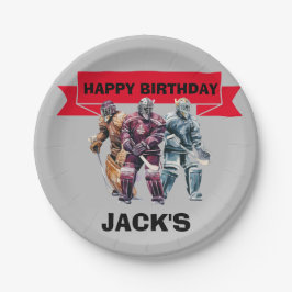 ホッケープレイヤーバースデーパーティーテーマ ペーパープレート