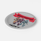 ホッケープレイヤーバースデーパーティーテーマ ペーパープレート (アングル)