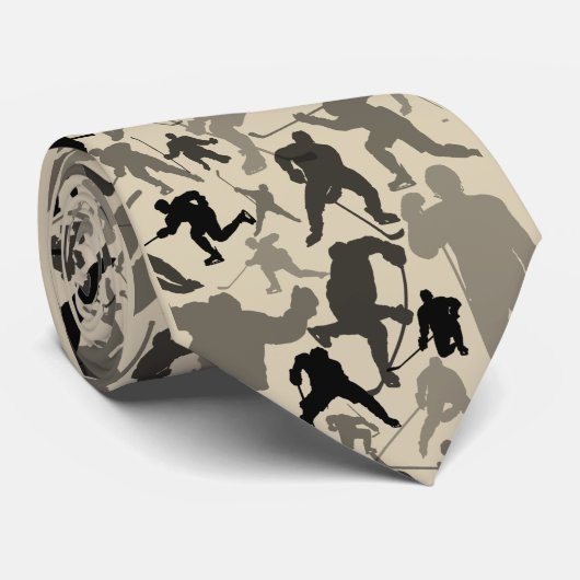 ホッケープレイヤーパターンネックタイ ネクタイ (ロール)