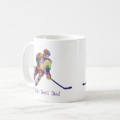 ホッケープレイヤーワールド最高ののパパ引用文 コーヒーマグカップ (正面左)