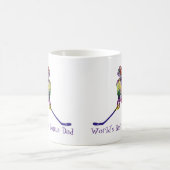 ホッケープレイヤーワールド最高ののボーナスパパ引用文 コーヒーマグカップ (中央)