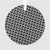 ホッケープレイヤー名チーム番号パックスティックスポーツ オーナメント (裏面)