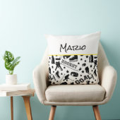 ホッケープレイヤー名パックスティックゴールスポーツおもしろい クッション (椅子)