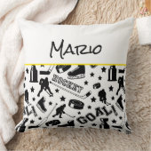 ホッケープレイヤー名パックスティックゴールスポーツおもしろい クッション (ブランケット)