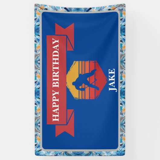 ホッケープレイヤー誕生日パーティー 横断幕 (縦)