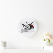 ホッケープレイヤー ラウンド壁時計 (ホーム)