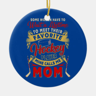 ホッケープレーお気に入りのヤー鉱山に会おもしろいう待つ セラミックオーナメント