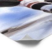 ホッケープレーヤーおよびレフェリー顔オフ ポスター (角)