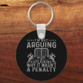 ホッケープレーヤーがギフトおもしろいホッケーを議論 キーホルダー (正面)